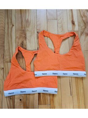 2 pc HANES Racerback Bralette size Small NWOT